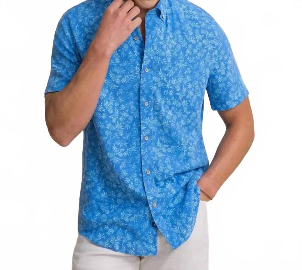 NEW SOUTHERN TIDE men's polo shirt in blue stream